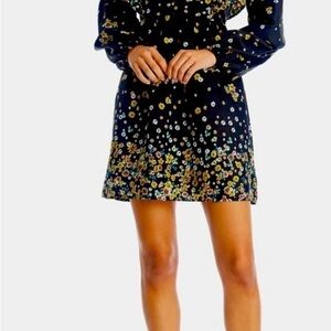 Lost + Wander floral classic poplin party dress